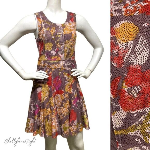 ANTHROPOLOGIE GREGORY Smoky Lilies Dress 4 S NEW - Picture 7 of 13